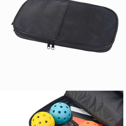 Dark Green Fiberglass Pickleball Paddle Set - 2 Minimalist Paddles, 4 Balls, and Carry Bag for Outdoor Play.