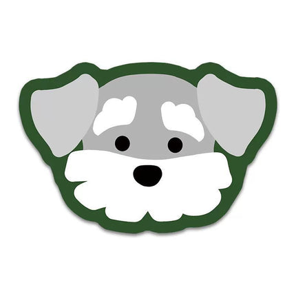 2 Pcs Style 6 Grey and Green Puppy pattern Cartoon Pet Feeding Mat for Cats & Dogs - Absorbent Diatom Mud Splash-Proof Mat, Easy to Clean.