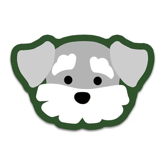 2 Pcs Style 6 Grey and Green Puppy pattern Cartoon Pet Feeding Mat for Cats & Dogs - Absorbent Diatom Mud Splash-Proof Mat, Easy to Clean.