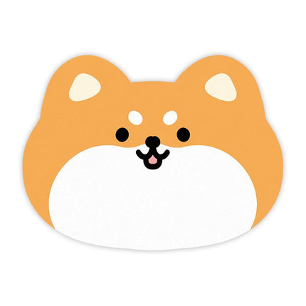 2 Pcs Style 9 Yellow Puppy pattern Cartoon Pet Feeding Mat for Cats & Dogs - Absorbent Diatom Mud Splash-Proof Mat, Easy to Clean.