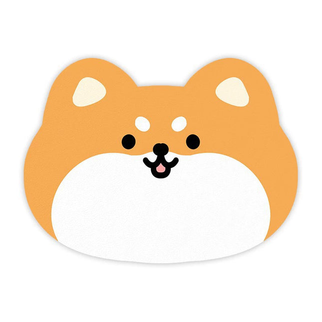 2 Pcs Style 9 Yellow Puppy pattern Cartoon Pet Feeding Mat for Cats & Dogs - Absorbent Diatom Mud Splash-Proof Mat, Easy to Clean.