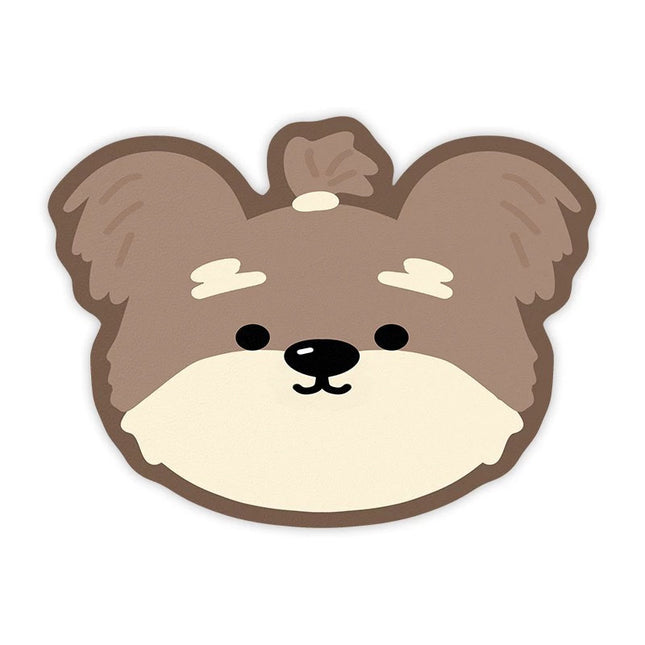 2 Pcs Style 10 Brown Puppy pattern Cartoon Pet Feeding Mat for Cats & Dogs - Absorbent Diatom Mud Splash-Proof Mat, Easy to Clean.