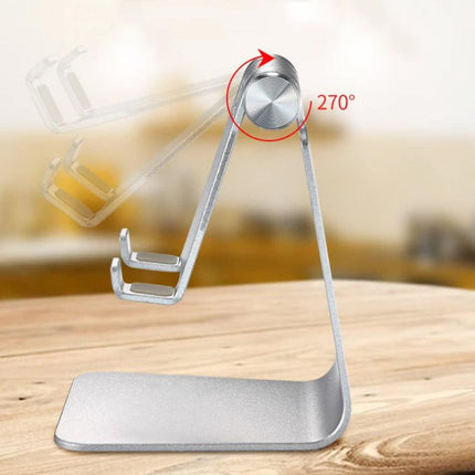 2 Pcs Gold Foldable Aluminum Alloy Phone & Tablet Stand - Adjustable Portable Desktop Holder.
