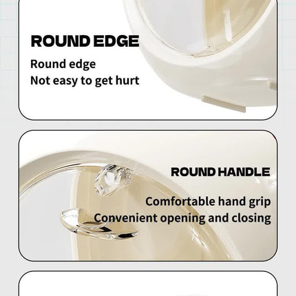 Beige And Red Horn Acrylic Blind Box Display Case - Transparent Dustproof Storage for Figures and Collectibles(The model is a shooting prop and is not included).