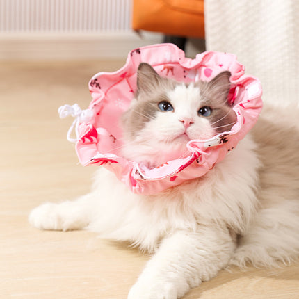 2 Pcs Size M Pink Comfortable Pet Recovery Collar | Waterproof Anti-Lick Collar for Cats & Dogs.