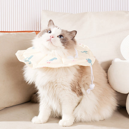 2 Pcs Size M Beige Comfortable Pet Recovery Collar | Waterproof Anti-Lick Collar for Cats & Dogs.