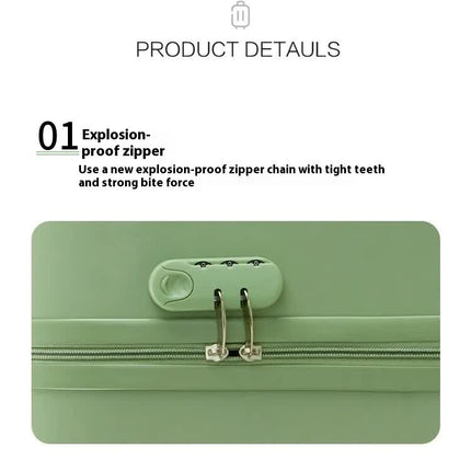 Green Compact 18-Inch Carry-On Suitcase | Lightweight ABS Hardside Spinner Luggage.