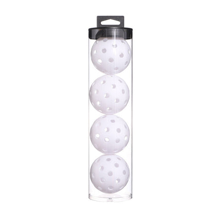 2 Tubes White Outdoor Pickleball Balls 4-Pack - Durable 40-Hole Design with Carry Tube(8 balls in total).