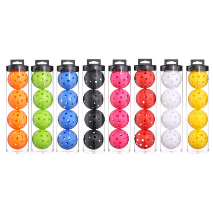 2 Tubes White Outdoor Pickleball Balls 4-Pack - Durable 40-Hole Design with Carry Tube(8 balls in total).