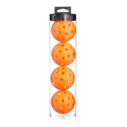 2 Tubes Orange Outdoor Pickleball Balls 4-Pack - Durable 40-Hole Design with Carry Tube(8 balls in total).