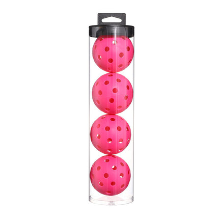 2 Tubes Pink Outdoor Pickleball Balls 4-Pack - Durable 40-Hole Design with Carry Tube(8 balls in total).