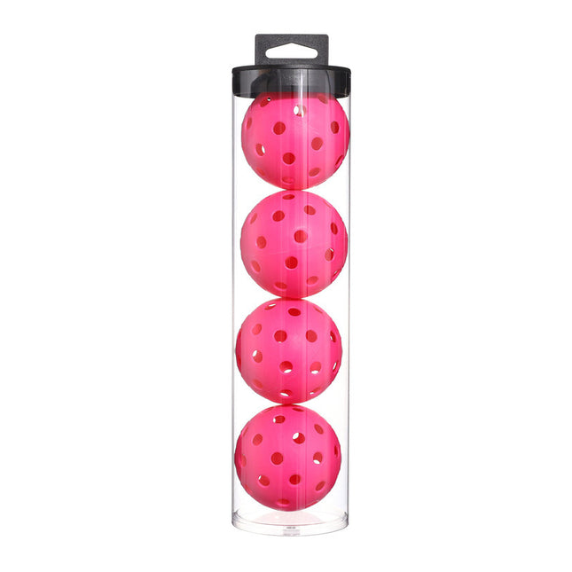 2 Tubes Pink Outdoor Pickleball Balls 4-Pack - Durable 40-Hole Design with Carry Tube(8 balls in total).