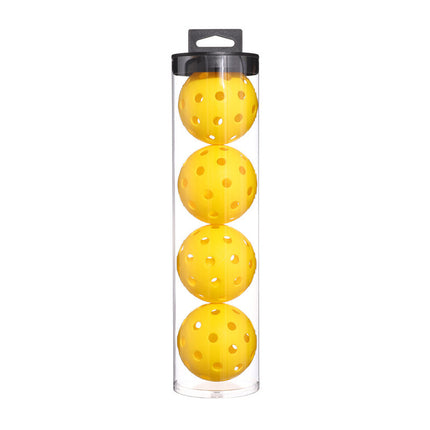 2 Tubes Yellow Outdoor Pickleball Balls 4-Pack - Durable 40-Hole Design with Carry Tube(8 balls in total).