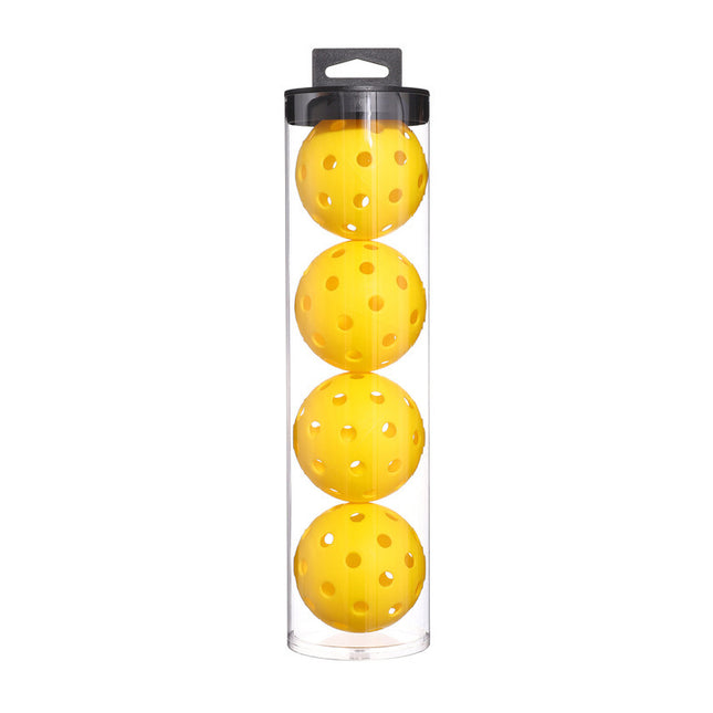2 Tubes Yellow Outdoor Pickleball Balls 4-Pack - Durable 40-Hole Design with Carry Tube(8 balls in total).