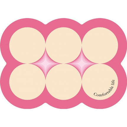 Style 4 Pink And Beige Absorbent Diatomaceous Earth Pet Feeding Mat - Non-Slip & Quick Dry Placemat (50x80cm).