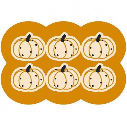 Style 8 Yellow Pumpkin Pattern Absorbent Diatomaceous Earth Pet Feeding Mat - Non-Slip & Quick Dry Placemat (50x80cm).
