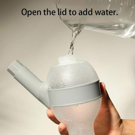 Beige Base Adjustable Height Pet Water Dispenser with Food Bowl Base - Non-Drip Bottle Feeder Station for Dogs & Cats.
