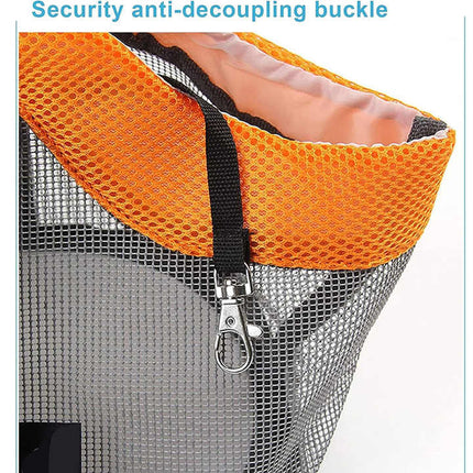 Green And Grey Lightweight Breathable Mesh Pet Carrier Handbag - Portable Travel Tote for Small Dogs & Cats up to 8kg.