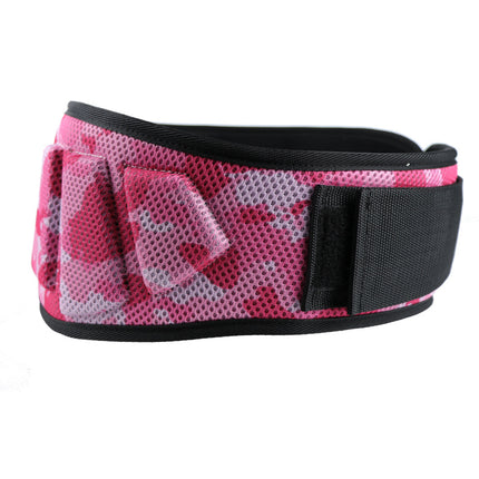 Size XS Pink Camouflage Camo Weightlifting Belt - EVA Nylon Gym Belt for Squats, Deadlifts & Lumbar Support.
