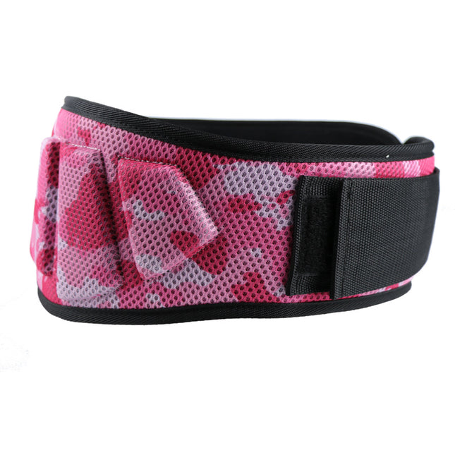 Size XS Pink Camouflage Camo Weightlifting Belt - EVA Nylon Gym Belt for Squats, Deadlifts & Lumbar Support.