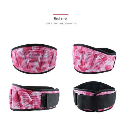 Size XS Pink Camouflage Camo Weightlifting Belt - EVA Nylon Gym Belt for Squats, Deadlifts & Lumbar Support.