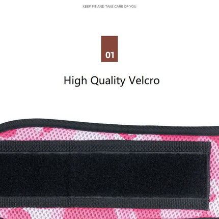 Size M Grey Camouflage Camo Weightlifting Belt - EVA Nylon Gym Belt for Squats, Deadlifts & Lumbar Support.
