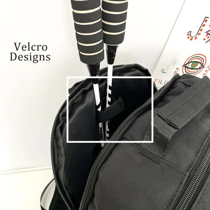 Green And Black Stylish Sports Backpack with Contrast Pockets - Unisex Gym Bag for Badminton & Tennis.