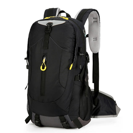 Black Lightweight 30L Hiking Backpack - Water-Resistant Outdoor Daypack for Trekking & Travel.