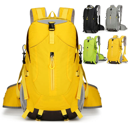 Black Lightweight 30L Hiking Backpack - Water-Resistant Outdoor Daypack for Trekking & Travel.
