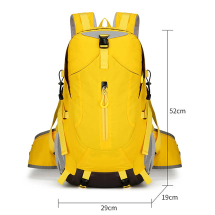 Yellow Lightweight 30L Hiking Backpack - Water-Resistant Outdoor Daypack for Trekking & Travel.