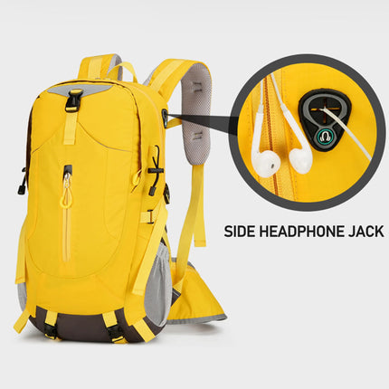Yellow Lightweight 30L Hiking Backpack - Water-Resistant Outdoor Daypack for Trekking & Travel.