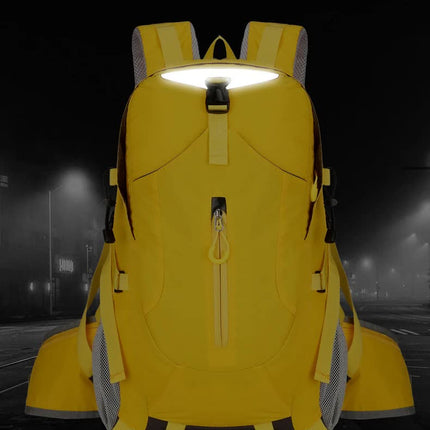 Yellow Lightweight 30L Hiking Backpack - Water-Resistant Outdoor Daypack for Trekking & Travel.
