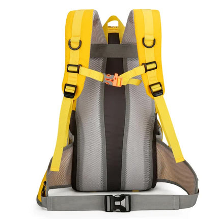 Yellow Lightweight 30L Hiking Backpack - Water-Resistant Outdoor Daypack for Trekking & Travel.