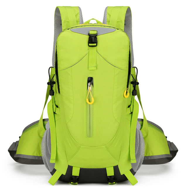 Green Lightweight 30L Hiking Backpack - Water-Resistant Outdoor Daypack for Trekking & Travel.