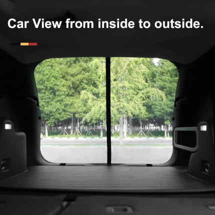 Size S Black Tailgate Mosquito Net Screen - Magnetic Bug Protection for Boot Opening.