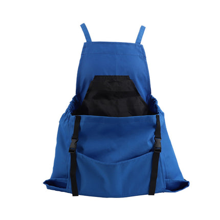 Blue Garden Harvesting Apron - Waterproof Oxford Cloth with Quick Release Pouch.