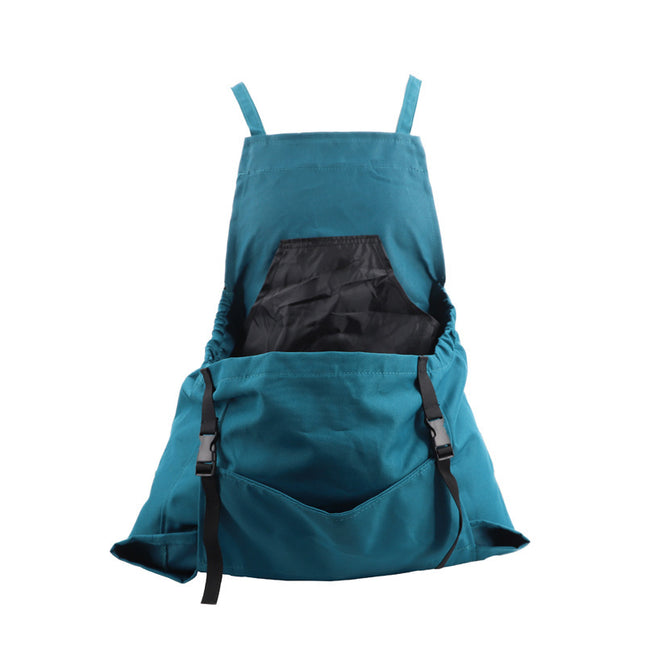 Green Garden Harvesting Apron - Waterproof Oxford Cloth with Quick Release Pouch.