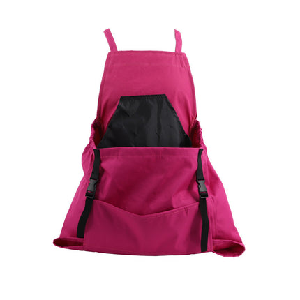 Rose Red Garden Harvesting Apron - Waterproof Oxford Cloth with Quick Release Pouch.