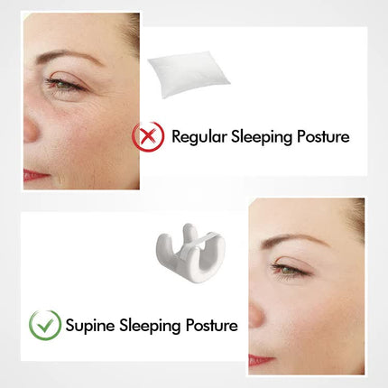 Black Beauty Sleep Pillow - Contoured Memory Foam Pillow for Face & Neck Support.