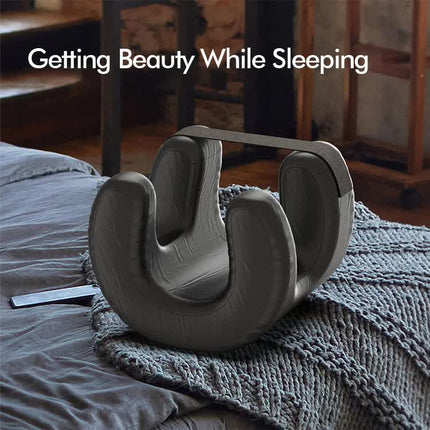 Black Beauty Sleep Pillow - Contoured Memory Foam Pillow for Face & Neck Support.