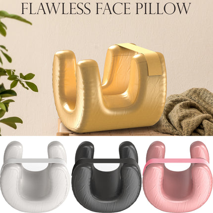 Pink Beauty Sleep Pillow - Contoured Memory Foam Pillow for Face & Neck Support.