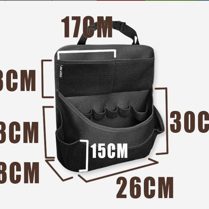 1 Pcs Black Premium Car Back Seat & Trunk Organizer - Multi-Pocket Hanging Storage Bag.