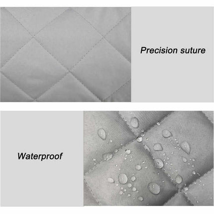 2 Pcs Blue Quilted Sofa Armrest Organizer Caddy - Multi-Pocket Remote Control Holder Bag.