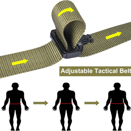 Green Adjustable Tactical Battle Belt Set - Padded MOLLE Outer & Nylon Inner Belt.