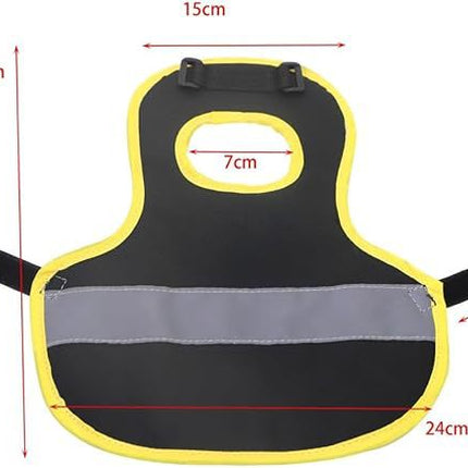 4 Pcs Fluorescent Green High Visibility Chicken & Duck Safety Vest - Reflective Poultry Jacket.
