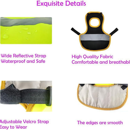 4 Pcs Camouflage Green High Visibility Chicken & Duck Safety Vest - Reflective Poultry Jacket.