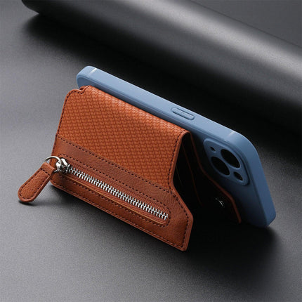2 Pcs Green Multifunction Stick-On Phone Wallet - PU Leather Card Holder with Zipper & Flip Cover.