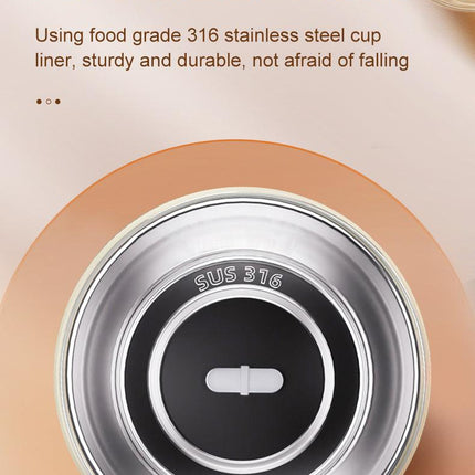 Pink 316 Stainless Steel Rechargeable Electric Self-Stirring Mug - 420ml Automatic Mixing Cup with Magnetic Rotor.