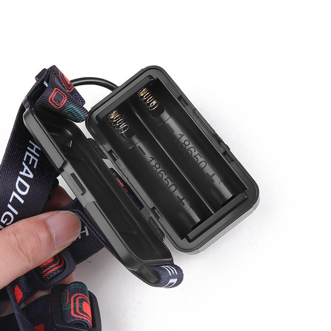 Rechargeable White Laser Headlamp - Long-Range Zoomable Headlight for Night Fishing and Hiking.