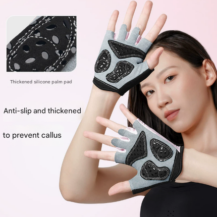 L Black Men's Summer Cycling Gloves - Breathable Half-Finger Non-Slip Fitness Training Gloves for Weightlifting.